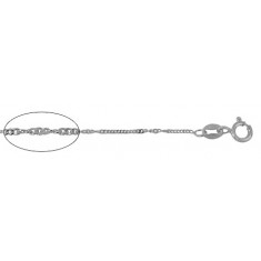 18" Rhodium Plated Singapore Chain - Package of 10, Sterling Silver